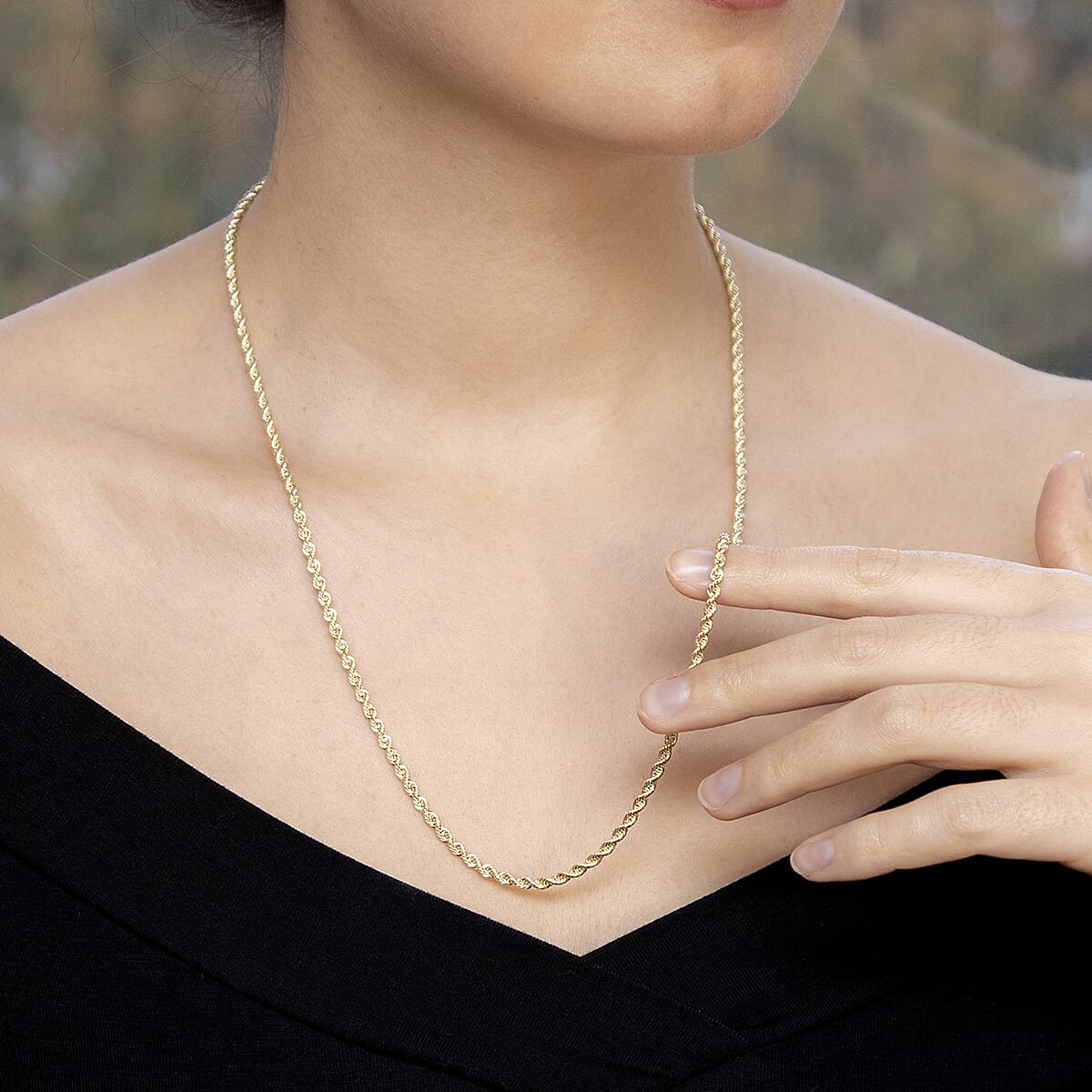 9K Yellow Gold  Chain (Size - 22),  Gold Wt. 3.1 Gms